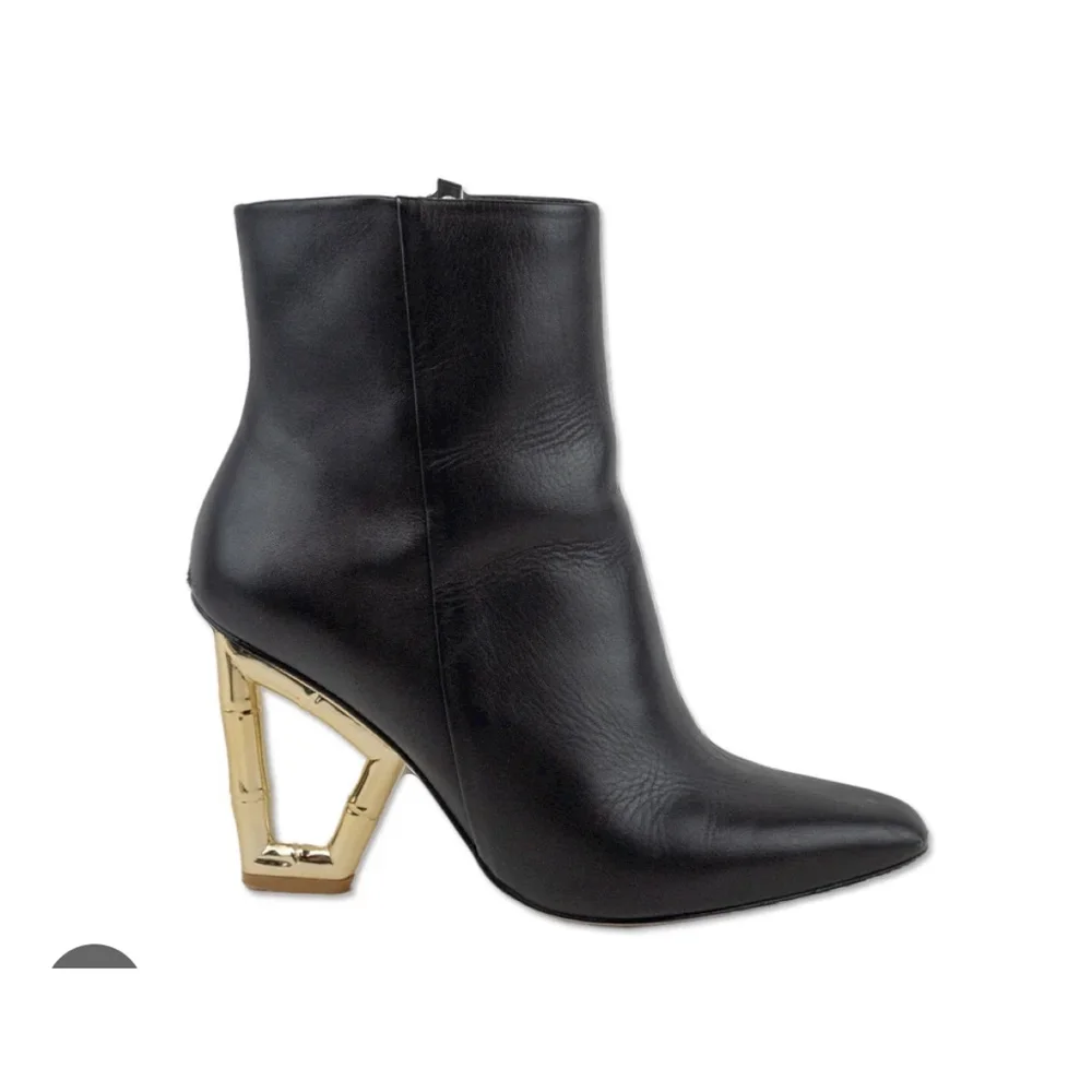 Cult‎ Gaia 37 EU/ 7 US Valeska Bamboo Ankle Boot Black Dustbag Box MSRP $600